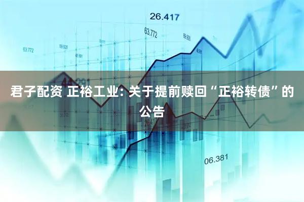 君子配资 正裕工业: 关于提前赎回“正裕转债”的公告