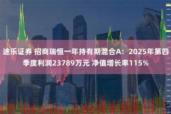 途乐证券 招商瑞恒一年持有期混合A：2025年第四季度利润23789万元 净值增长率115%