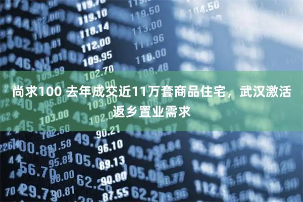 尚求100 去年成交近11万套商品住宅，武汉激活返乡置业需求